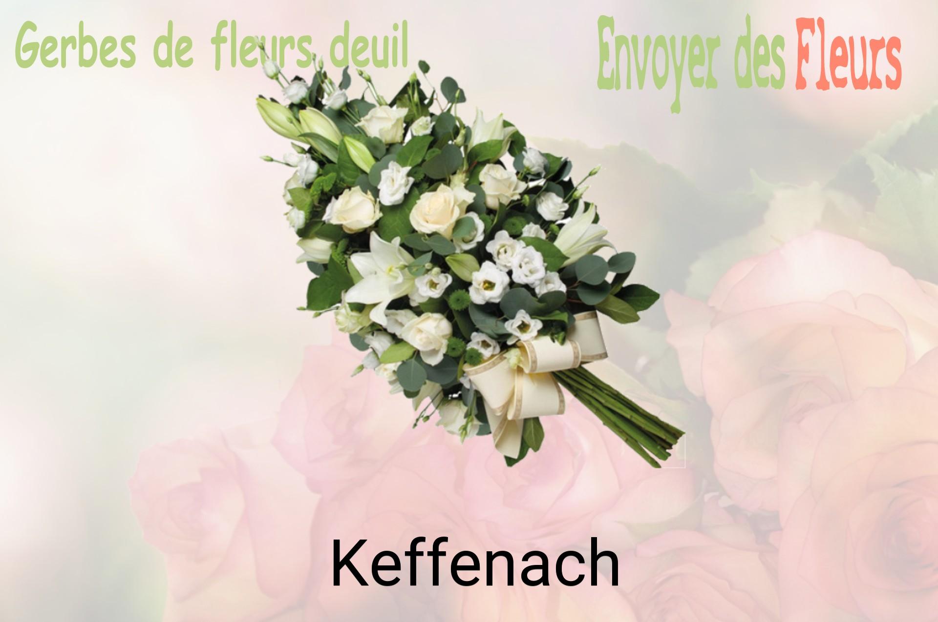 Gerbe de fleurs de deuil livrée à Keffenach